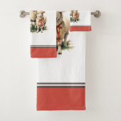 Bah La La Schattigee Retro Kerstschaap Bad Handdoek (Insitu)