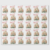 Bah La La Schattigee Retro Kerstschaap Cadeaupapier (Vlak)