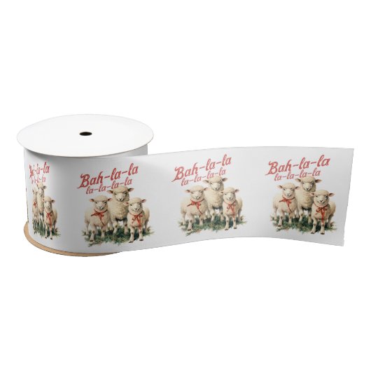 Bah La La Schattigee Retro Kerstschaap Lint (Spoel)