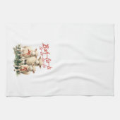 Bah La La Schattigee Retro Kerstschaap Theedoek (Horizontaal)