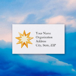 Baha'i 3,5 inch x 2,0 inch standaard Visitekaartje