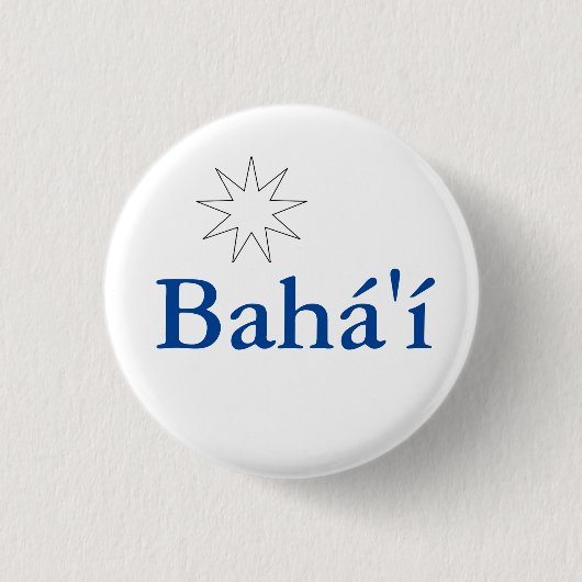 Bahá'í_Button Ronde Button 3,2 Cm (Voorkant)