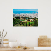 Bahai Gardens boven Haifa, boven Mt. Carmel poster (Keuken)