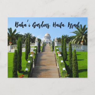 Baha'i Gardens, Haifa, Israël Briefkaart
