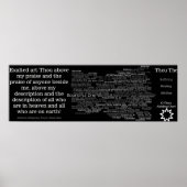 Baha'i Long Healing Prayer Adjectives Poster (Voorkant)