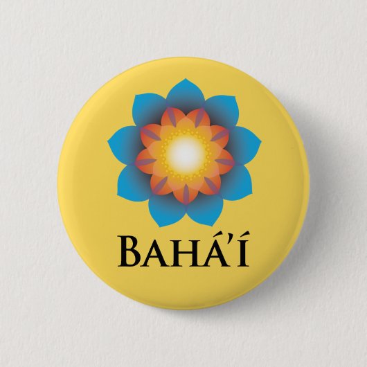 Bahá'í Ronde Button 5,7 Cm (Voorkant)