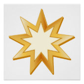 Baha'i-symbool Perfect Poster (Voorkant)
