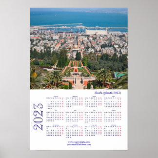 Bahá'í-tuin, Haifa (foto 2013), Israël Poster