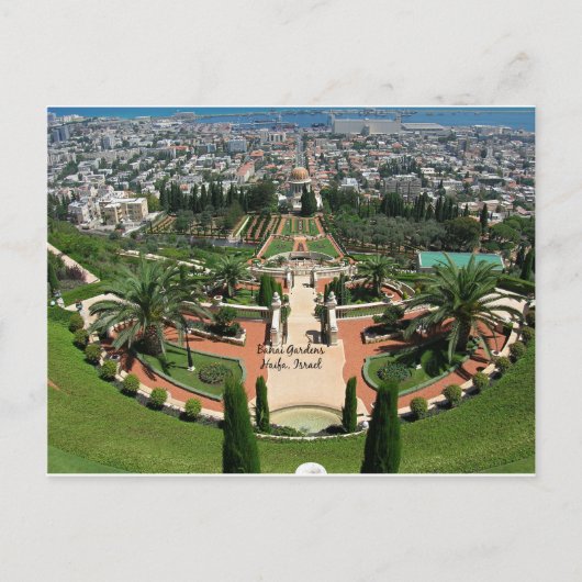 Bahai-tuinen in Haifa, Israël Briefkaart (Voorkant)