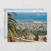 Bahá'í Tuinen van Haifa, Israël Briefkaart (Voorkant / Achterkant)