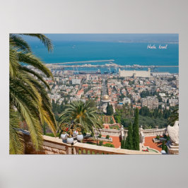 Bahá'í-tuinen van Haifa Poster