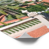 Bahá'í-tuinen van Haifa Poster (Hoek)