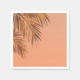 Bahama Breeze Bronzen Palm Koraal Roze Bruiloft Servet