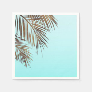 Bahama Breeze Koperpalm Aqua Zee Blauw Bruiloft Servet