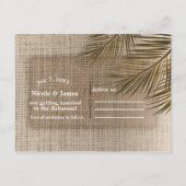 Bahama Bronze Palm Rustique Kraft Faire-Part de Da (Dos)