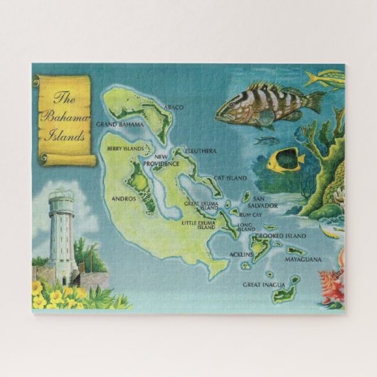 Bahama-eilanden 16x20 legpuzzel (Horizontaal)