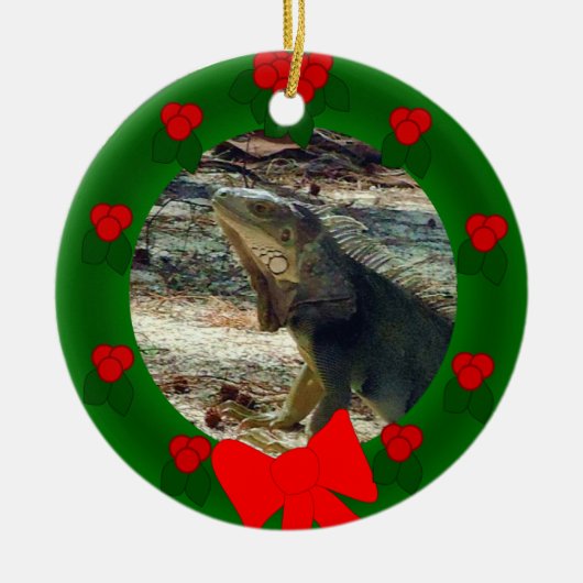 Bahama Iguana Dated Ornament (Voorkant)