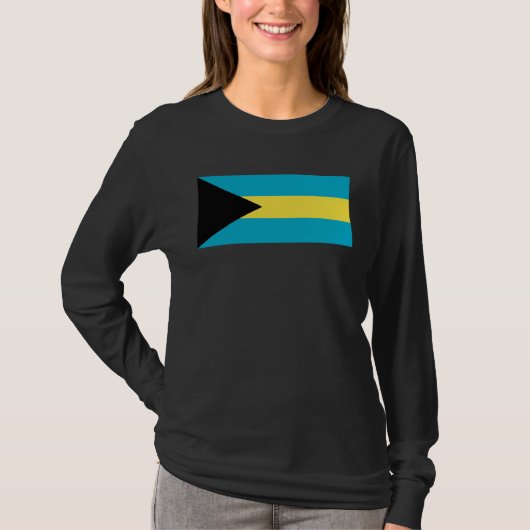Bahama Islands Flag  1 T-shirt (Voorkant)