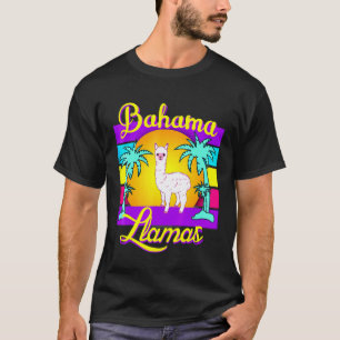 Bahama Llama 80s Retro Strand Zomer T-shirt