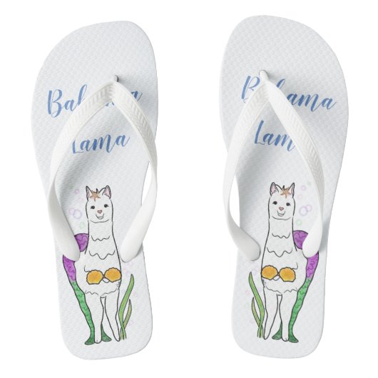 Bahama Llama Mermaid Teenslippers (Voetbed)