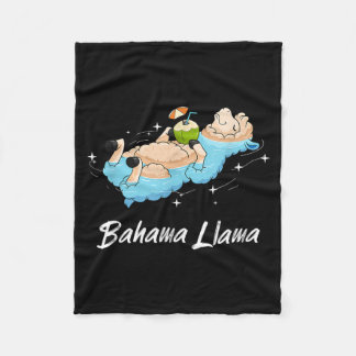 Bahama Llama T-shirt Grappige Alpaca strandvakanti Fleece Deken