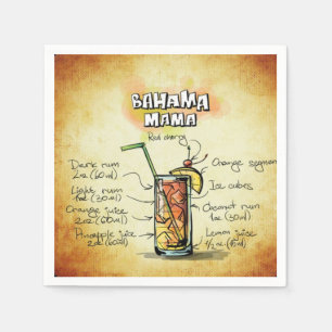 Bahama Mama Bartender Drink Recipe Servetten