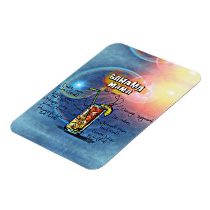 Bahama Mama Cocktail Drink Receptenmagneet Magneet