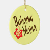 Bahama mama met hibiscus keramisch ornament (Rechts)
