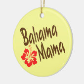 Bahama mama met hibiscus keramisch ornament (Links)