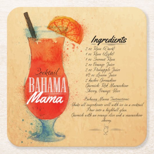 Bahama Mama Paper Onderzetter (Voorkant)
