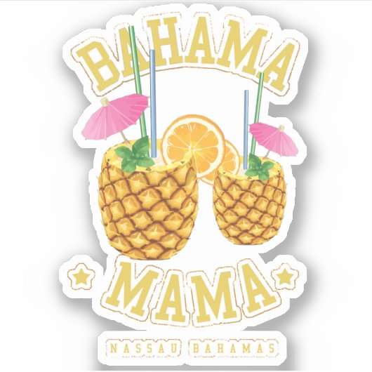 Bahama Mama Vacances Nassau Bahamas Sticker Cruise (Devant)