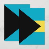 Bahama-vlag Bedankkaart (Voorkant / Achterkant)