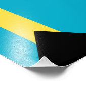 Bahama-vlag Foto Afdruk (Hoek)