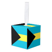 Bahama-vlag Kubus Ornament (Voorkant hoekig)