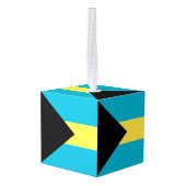 Bahama-vlag Kubus Ornament (Achter hoekig)