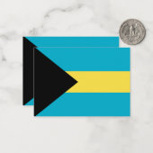 Bahama-vlag Notitiekaartje (Voorkant / Achterkant in situ)