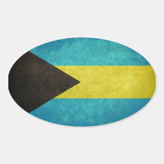 Bahamaans Ovale Sticker (Voorkant)
