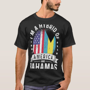 Bahamaanse Amerikaanse Patriot Grown Flag Humor T-shirt