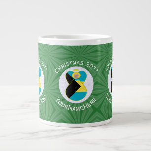 Bahamaanse Vlag Blonde Engel Kerst Persoonlijk Extra Grote Beker