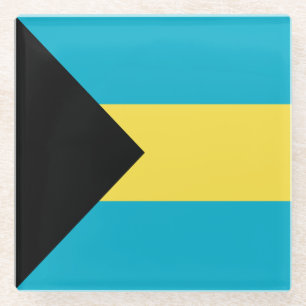 Bahamaanse vlag glazen onderzetter