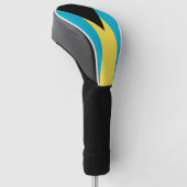 Bahamaanse vlag golfheadcover (Schuin)