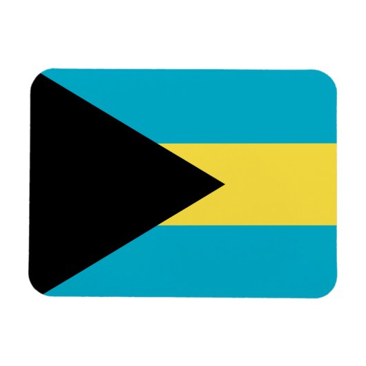 Bahamaanse vlag magneet (Horizontaal)