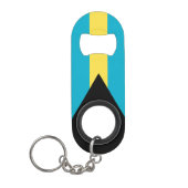Bahamaanse vlag mini flessenopener (Voorkant)