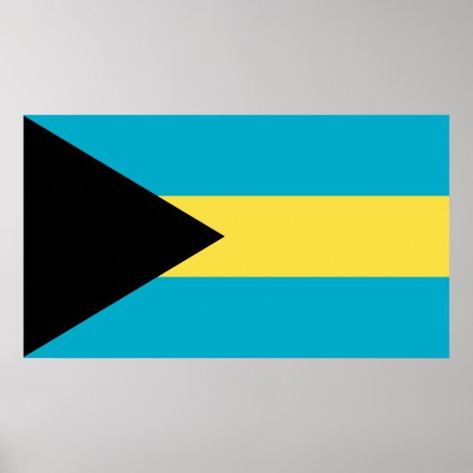 Bahamaanse vlag poster (Voorkant)