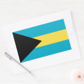 Bahamaanse vlag rechthoekige sticker (Envelop)