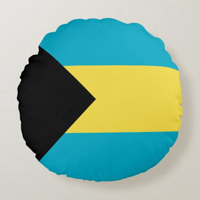 Bahamaanse vlag rond kussen (Voorkant)