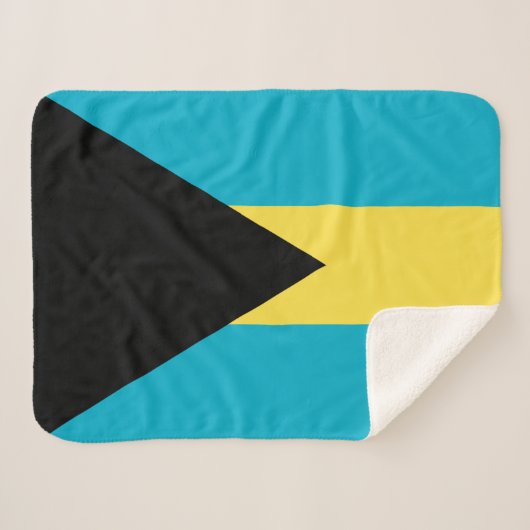 Bahamaanse vlag sherpa deken (Voorkant (horizontaal))