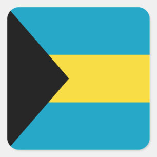 Bahamaanse Vlagsticker Vierkante Sticker