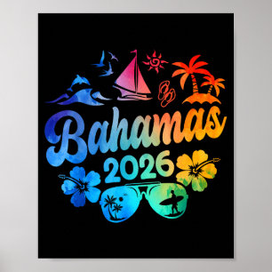 Bahamas 2026 Vakantie Strand Tie Dye Reizen Zomer  Poster