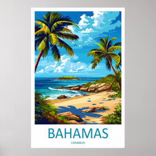 Bahamas Affiche de voyage vintage Parc national de